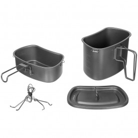 Kit cantina 3 piese din titan cu husa