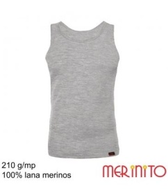Maiou barbati Merinito 190/210g lana merinos - Gri
