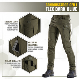 Pantaloni Conquistador Gen I Flex - Oliv
