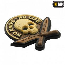 Patch M-tac No Knife - No Life 3D PVC - Coyote
