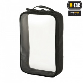 Pouch transparent Elite Large (30Х19 cm) M-Tac - Negru