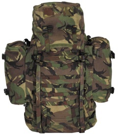 Rucsac militar NL 120 L cu buzunare laterale utilizat - NL camo