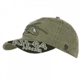Sapca Baseball AH-64 Apache stone washed - Oliv