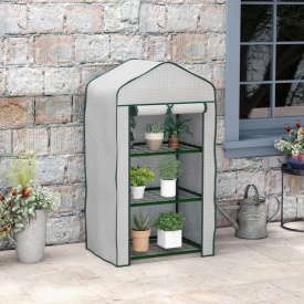 Sera pentru balcon si terasa din otel si PE 59x39x127 cm - Alb