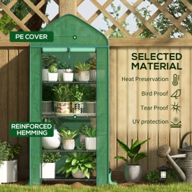 Sera pentru balcon si terasa din otel si PE 69x49x158 cm - Verde