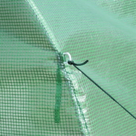 Sera tip tunel de gradina structura din otel cu 8 ferestre 500x200x205cm - Verde