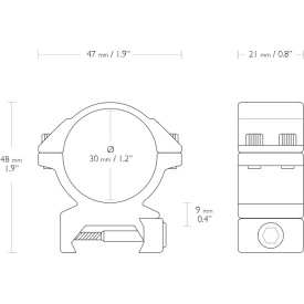Set Ring Hawke Medium 30MM Pt Sina Weaver