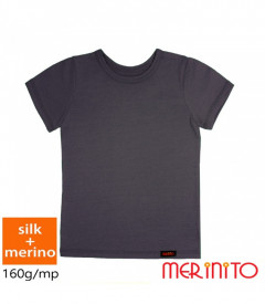 Tricou copii Merinito 70% matase 30% lana merinos - Gri