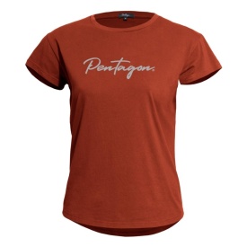 Tricou dama Pentagon Whisper Calligraphy - Rosu