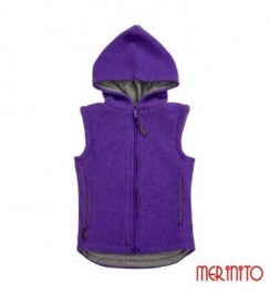 Vesta copii Merinito lana fiarta si merinos fleece - Mov