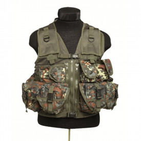 Vesta tactica cu 9 buzunare - Flecktarn