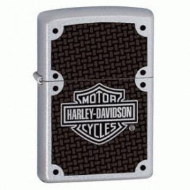 Zippo Harley Davidson Satin Chrome Carbon Fiber
