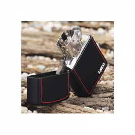 Zippo Slim Black Matte Logo