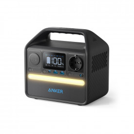 Baterie externa Anker Portable Power Station, PowerHouse 521, 256Wh, 200W, 220V, Generator Solar, 2x AC, 60W USB-C Power Delivery, lumina LED, 6 porturi