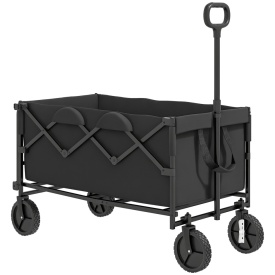 Carucior de gradina 160L reglabil 95x55x102 cm - Negru