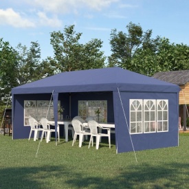Foisor de gradina 6 x 3 m reglabil in Inaltime - Albastru