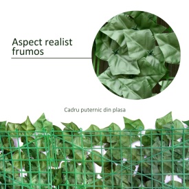 Gard artificial 3 x 1 m - Verde inchis