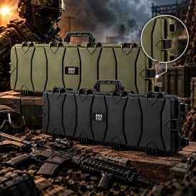 Geanta rigida tip troliu pentru arma Fosco 102 cm - Negru
