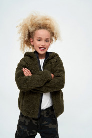 Hanorac teddyfleecejacket copii Brandit - Oliv