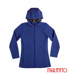 Jacheta dama Merinito lana fiarta merinos - Albastru