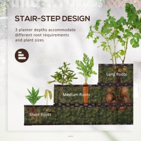 Jardiniera din ratan cu 3 niveluri pentru plante120x120x40cm