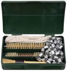 Kit de curatare pentru arme cutie din plastic - Verde