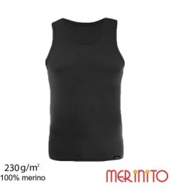 Maiou barbati Merinito 230g lana merinos - Negru