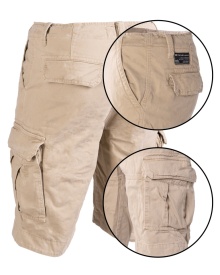 Pantaloni scurti vintage prespalati - Kaki