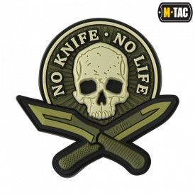 Patch M-tac No Knife - No Life 3D PVC - Oliv