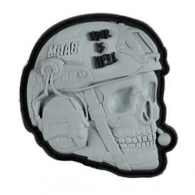 Patch naszywka War is Hell 3D PVC - Gri