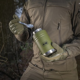 Termos M-Tac de 750 ml cu lingura pliabila - Oliv
