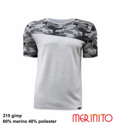 Tricou barbatesc Merinito 215g Mesh - Urban Gri