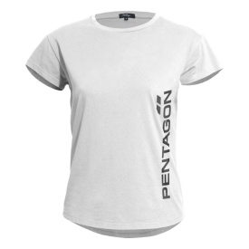 Tricou dama Whisper Pentagon Vertical - Alb