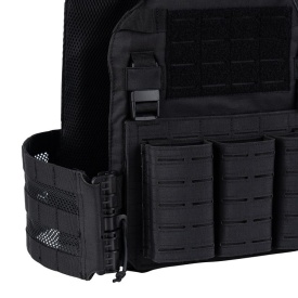 Vesta tactica Cordura QR plate carrier laser‑cut - Negru