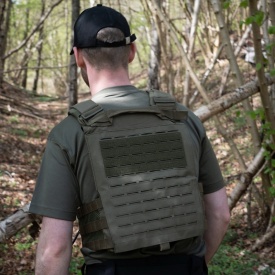 Vesta tactica Cordura QR plate carrier laser‑cut - Oliv