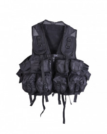 Vesta tactica cu 9 buzunare - Negru