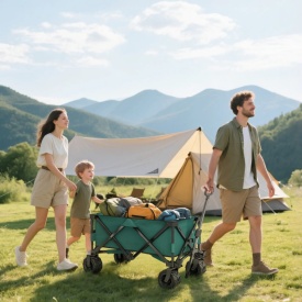 Carucior pentru transport pana la 70 kg 108x55 cm - Verde
