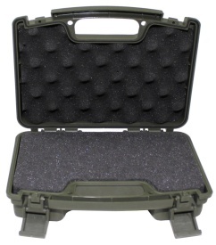 Cutie pentru pistol din plastic mica cu inchidere - Oliv