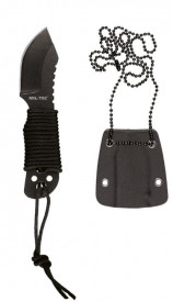 Cutit tactic cu lant pentru gat 10,5 cm - Negru