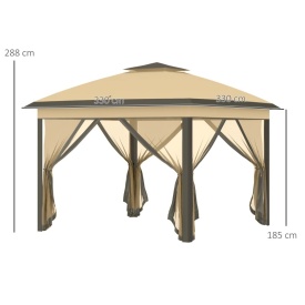 Foisor pliabil cu plasa de tantari 330x330x288cm - Kaki