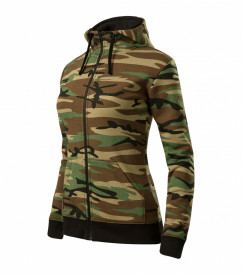 Hanorac camo zipper pentru dama - Woodland