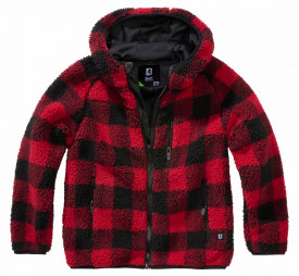 Hanorac teddyfleecejacket copii Brandit - Negru rosu