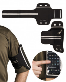 Husa sport telefon armband lycra - Negru