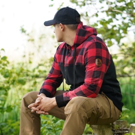 Jacheta Lumbershell - Rosu negru