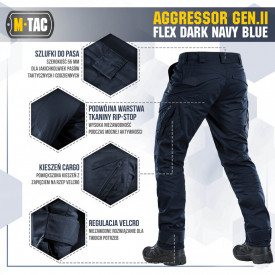 Pantaloni Aggressor Gen II Flex - Albastru