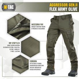 Pantaloni Aggressor Gen II Flex - Oliv