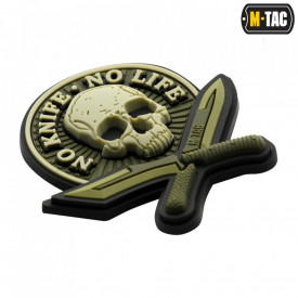 Patch M-tac No Knife - No Life 3D PVC - Oliv