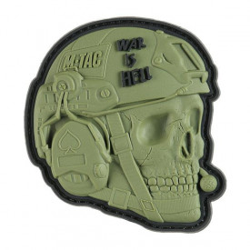 Patch naszywka War is Hell 3D PVC - Oliv