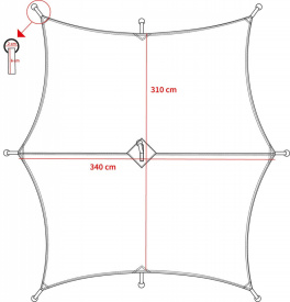 Prelata Hexagon Tarp 240 x 310 cm - Flectar