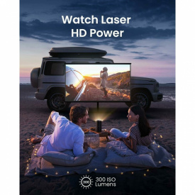 Proiector video portabil Anker Nebula Capsule 3 Laser, 1080p, WiFi, 300 ANSI-Lumen, Dolby Digital, Android TV 11.0, Negru